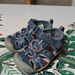 Keen Navy Blue and Pink Kids Closed-Toe Sandals